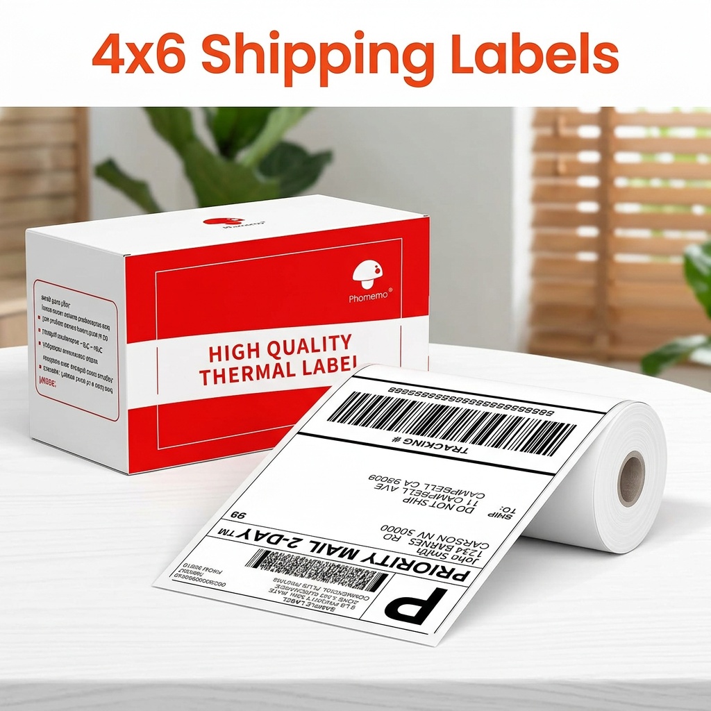 Thermal Label Printer 4X6 Shipping - White 4x6 Thermal Shipping Stickers 55