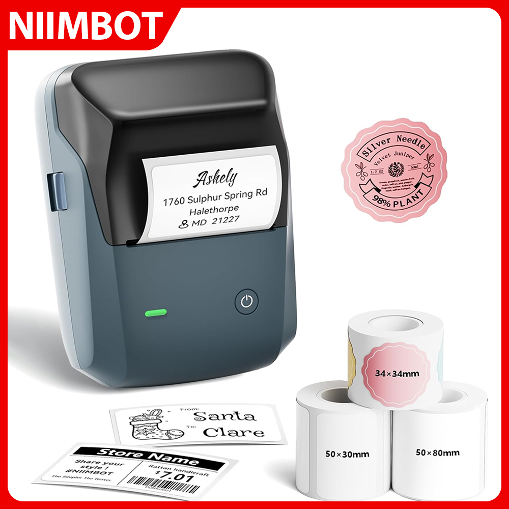 NIIMBOT B1 Mini Portable Therm - Round Sticker Thermal Labels Colored 评论和价格