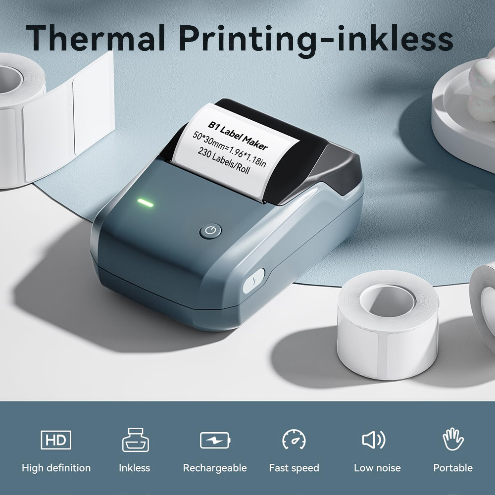 NIIMBOT B1 Mini Portable Therm - Round Sticker Thermal Labels Colored 评论和价格