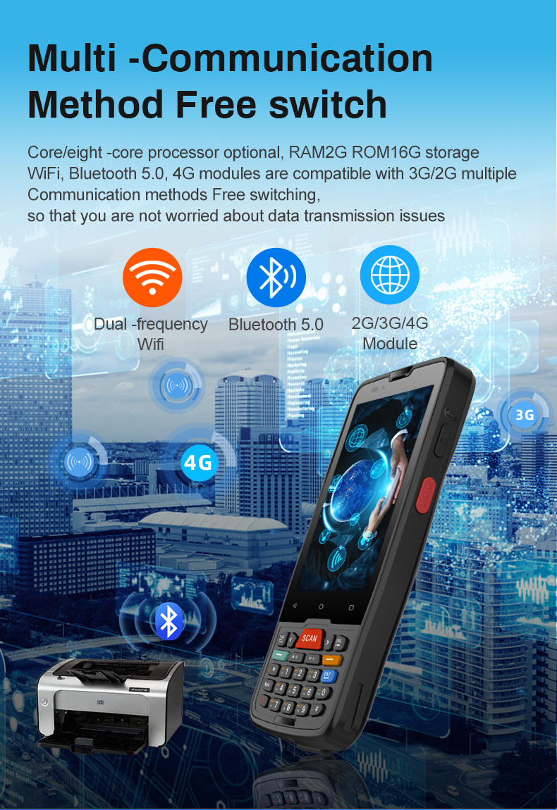 NEW 4.0 Inch Ip65 Android 9.0  - Handheld Pda Scanner Android Barcode 评论和价格
