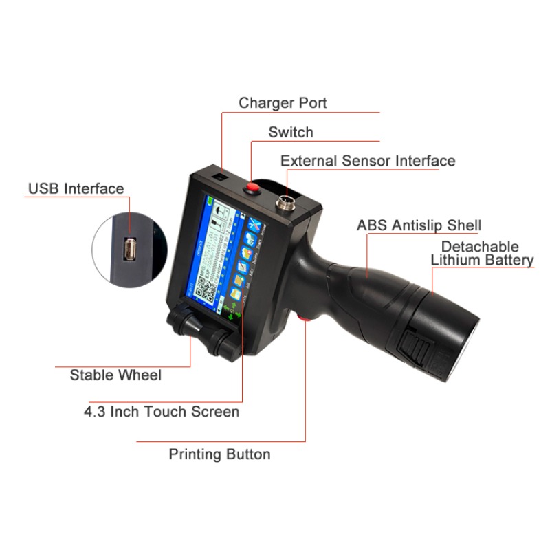 New Upgrade Expiry Date Code M - Handheld Inkjet Date Code Printer Gun 评论和价格