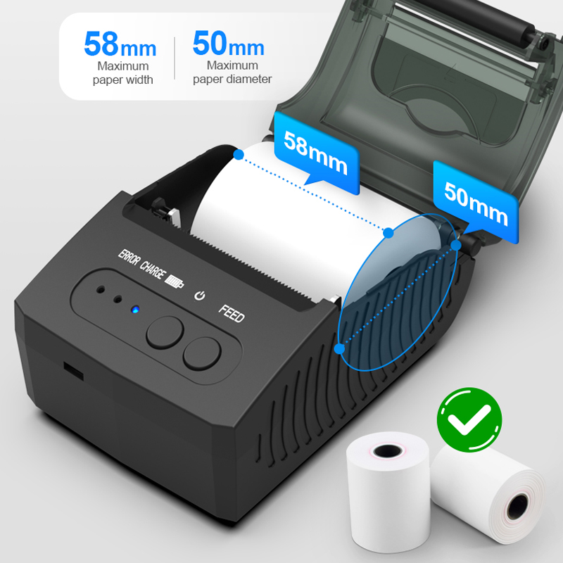 Portable 58mm Bluetooth Therma - Bluetooth Portable Thermal Receipt Printer 58Mm 评论和价格