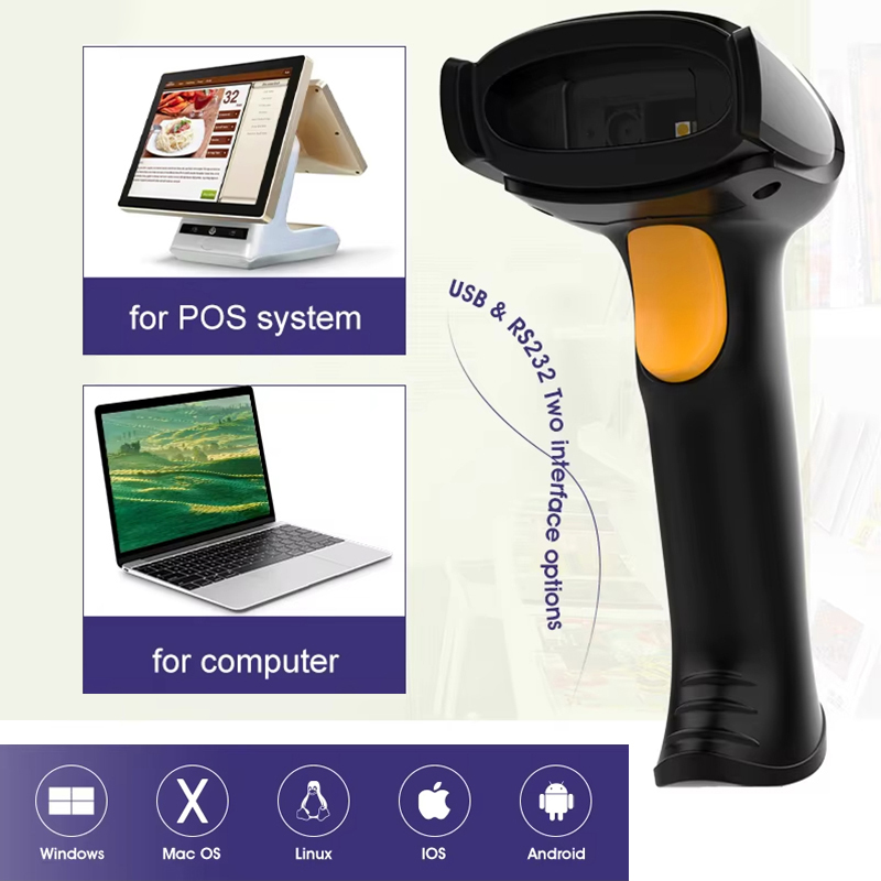 Langhuike Handheld 1D/2D QR Ba - Wireless Barcode Scanner 2D Qr Laser 评论和价格