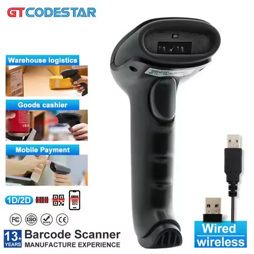 GTCODESTAR Handheld Wireless B - Wireless Barcode Scanner 2D Qr Laser 评论和价格