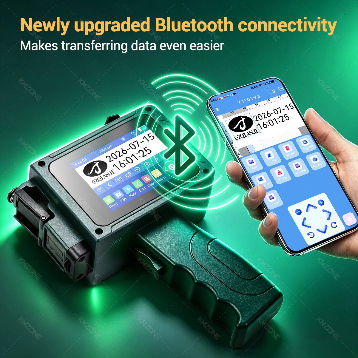 Includes Cartridge, 12.7MM Pri - Handheld Inkjet Date Code Printer Gun 评论和价格