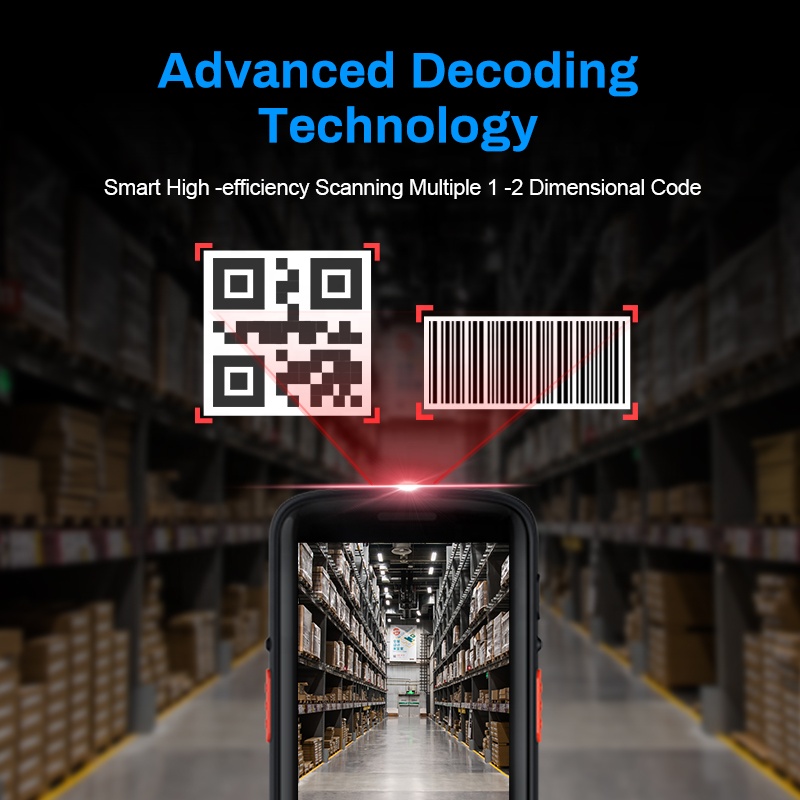 Android 9.0 4G NFC Rugged Wire - Handheld Pda Scanner Android Barcode 评论和价格