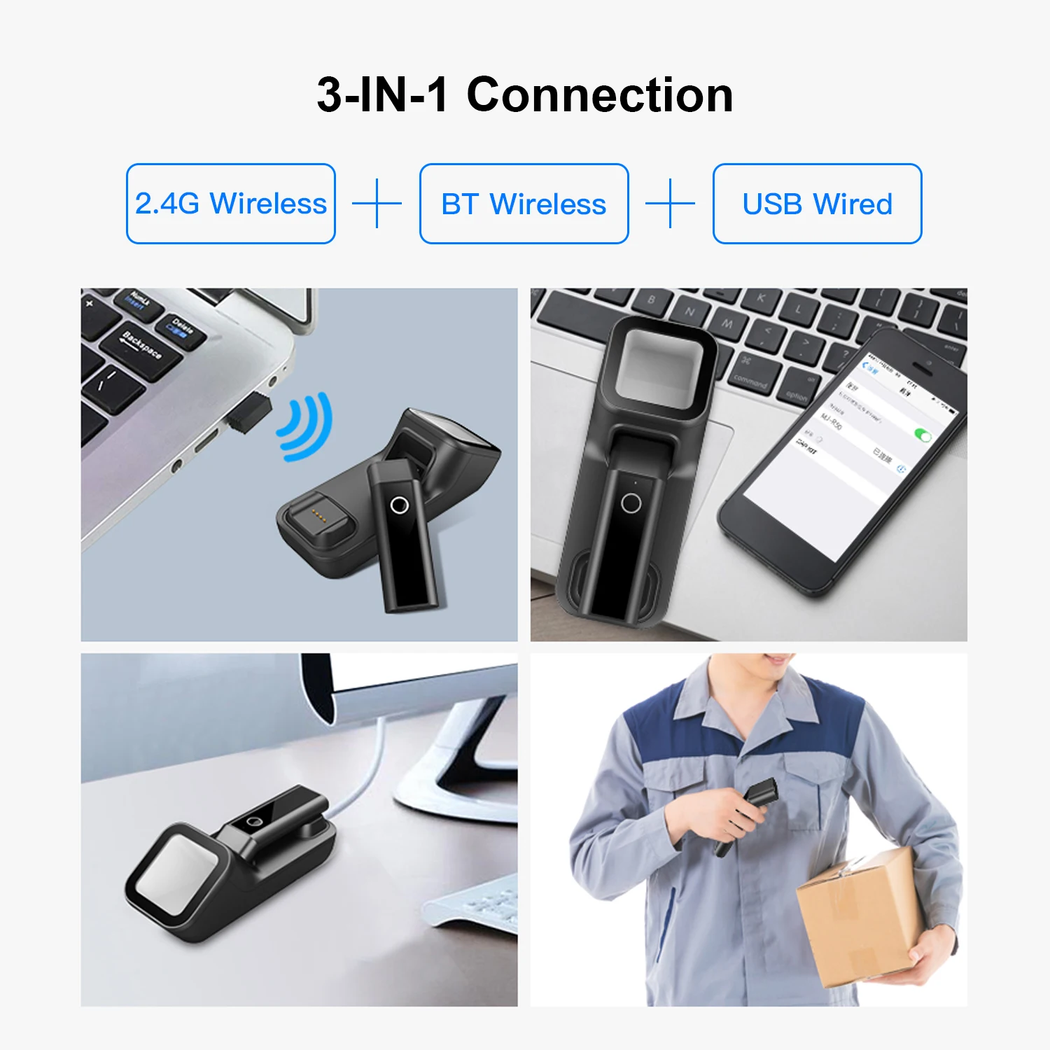 Industrial Rugged Long Range W - Wireless Barcode Scanner 2D Qr Laser 评论和价格