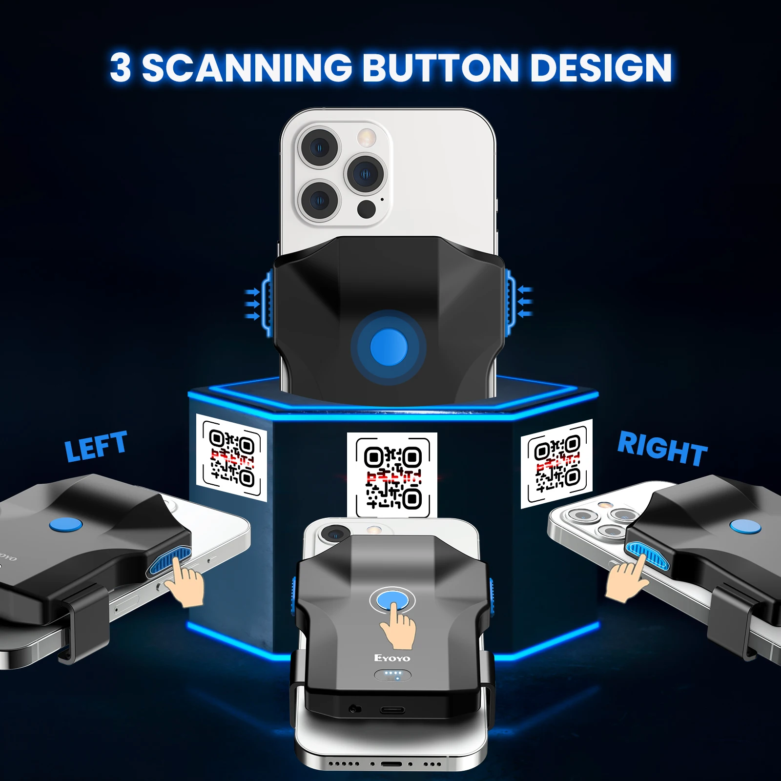Eyoyo Portable Bluetooth Barco - Wireless Barcode Scanner 2D Qr Laser 评论和价格