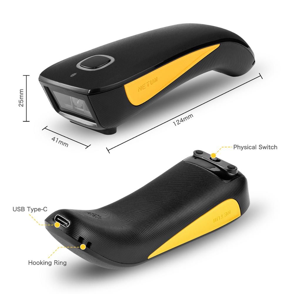 NETUM C750 Bluetooth QR 2D Bar - Wireless Barcode Scanner 2D Qr Laser 评论和价格