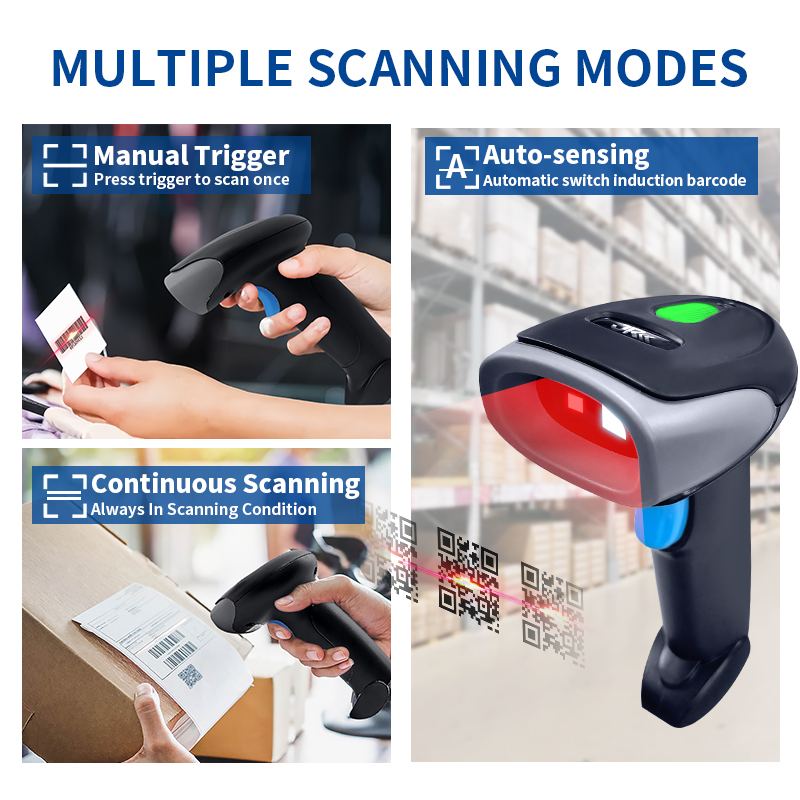 Handheld Wired 1D 2D Qr Bar Co - Wireless Barcode Scanner 2D Qr Laser 评论和价格
