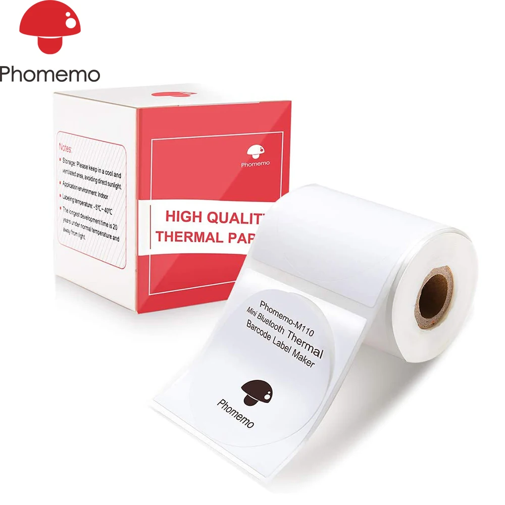Phomemo Thermal  Papel for M11 - Round Sticker Thermal Labels Colored 评论和价格