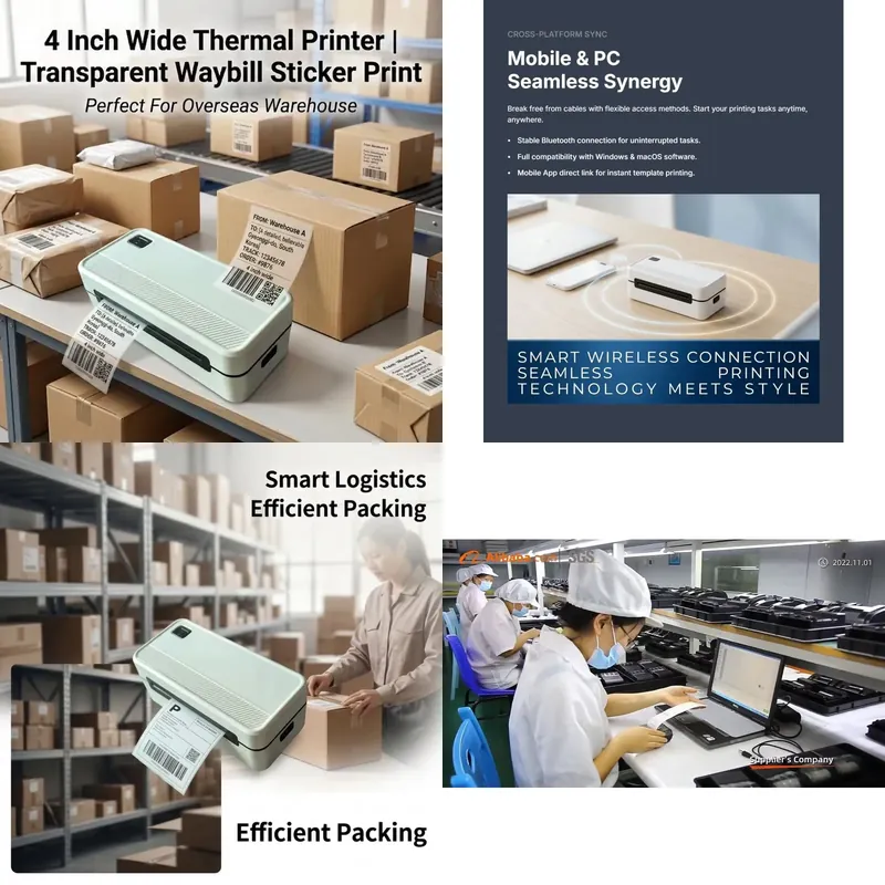 4 Inch USB Wireless Port Direc - Barcode Printer Direct Thermal 110Mm 评论和价格