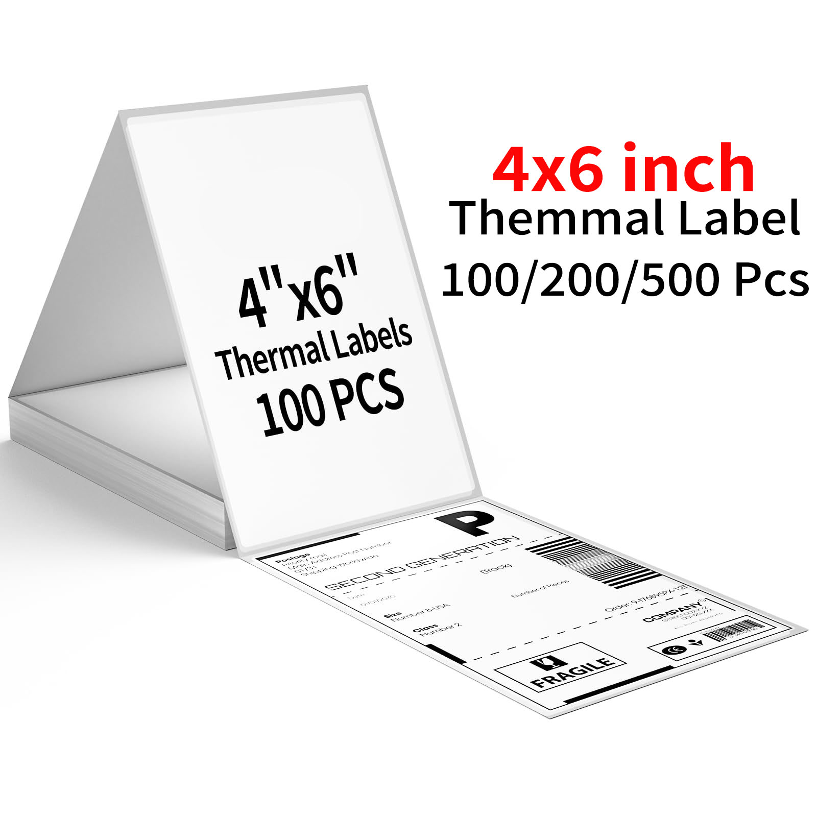 4x6 Inch Thermal Label Paper 1 - Thermal Shipping Label Roll 4X6 500 评论和价格