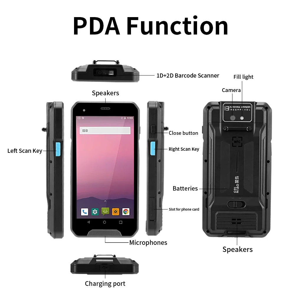 2026  Android 9.0 Device IP67  - Handheld Pda Scanner Android Barcode 评论和价格