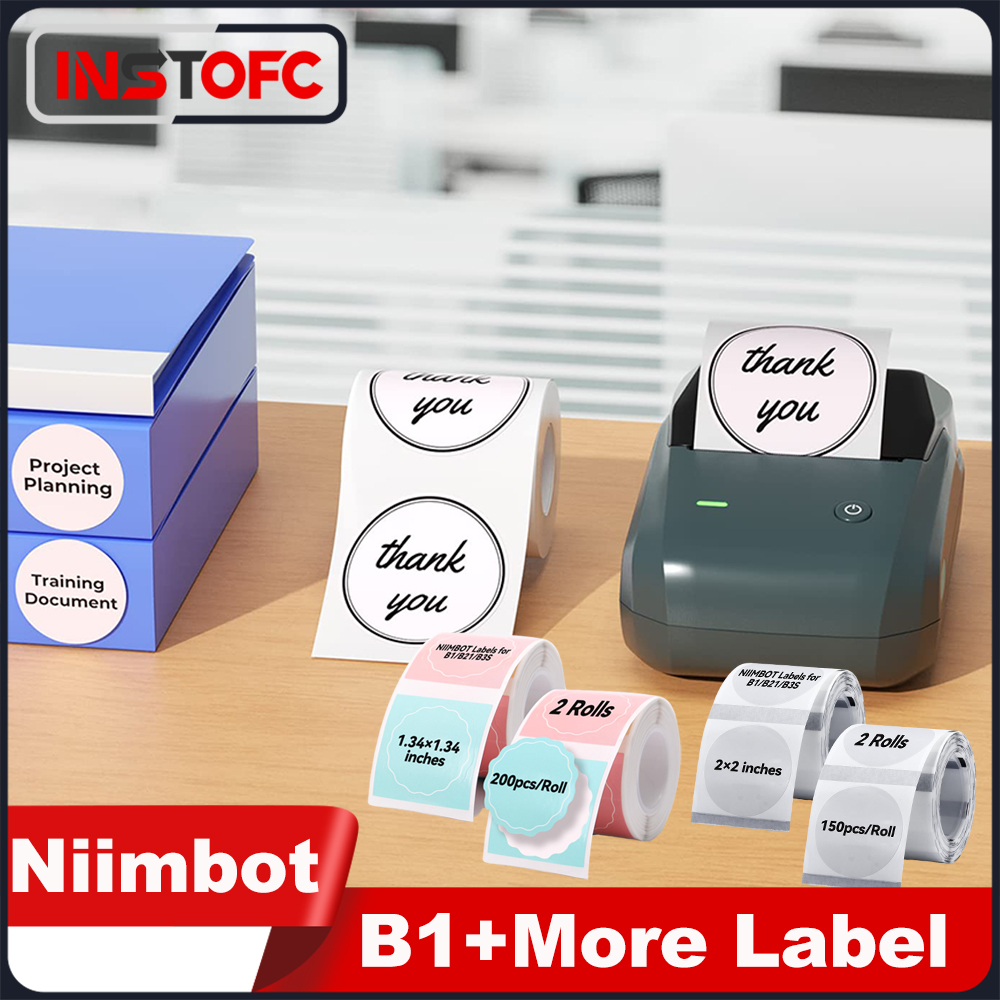 Niimbot B1 Wireless Label Make - Round Sticker Thermal Labels Colored 评论和价格