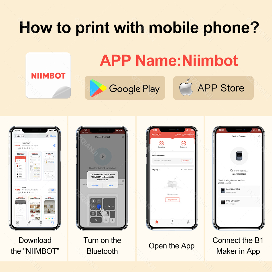 Niimbot B1 Wireless Label Make - Round Sticker Thermal Labels Colored 评论和价格
