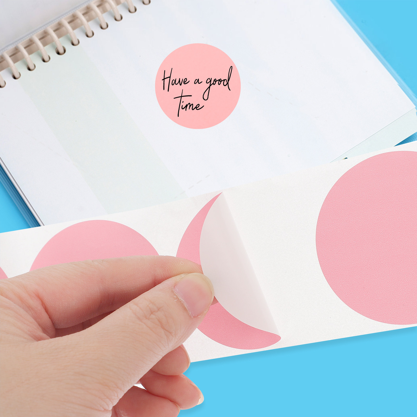 1 Roll Thermal Round Blank Sel - Round Sticker Thermal Labels Colored 评论和价格