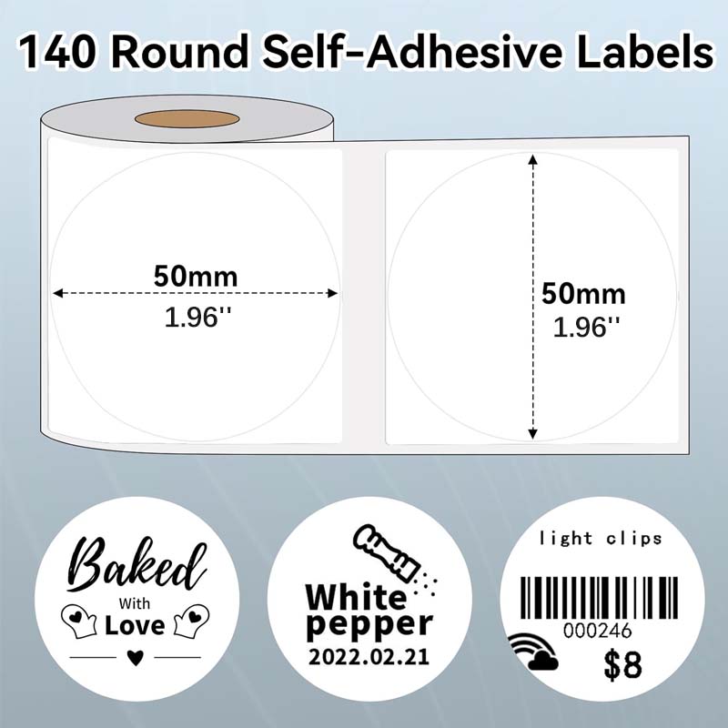 50x50mm Round Thermal Label Ro - Round Sticker Thermal Labels Colored 评论和价格