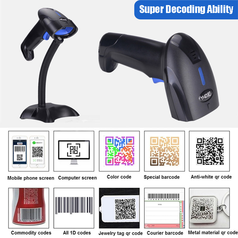 RS1100 Wireless Wired Barcode  - Wireless Barcode Scanner 2D Qr Laser 评论和价格