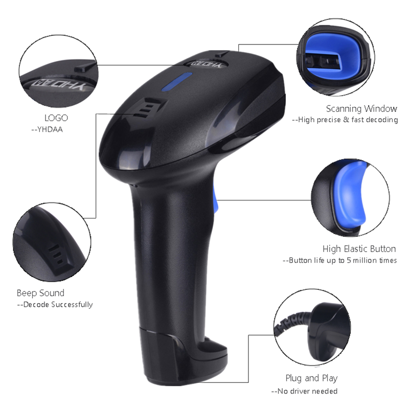 RS1100 Wireless Wired Barcode  - Wireless Barcode Scanner 2D Qr Laser 评论和价格