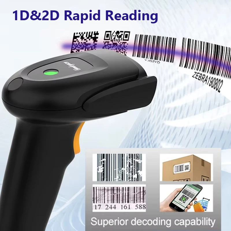Langhuike Handheld 1D/2D QR Ba - Wireless Barcode Scanner 2D Qr Laser 评论和价格