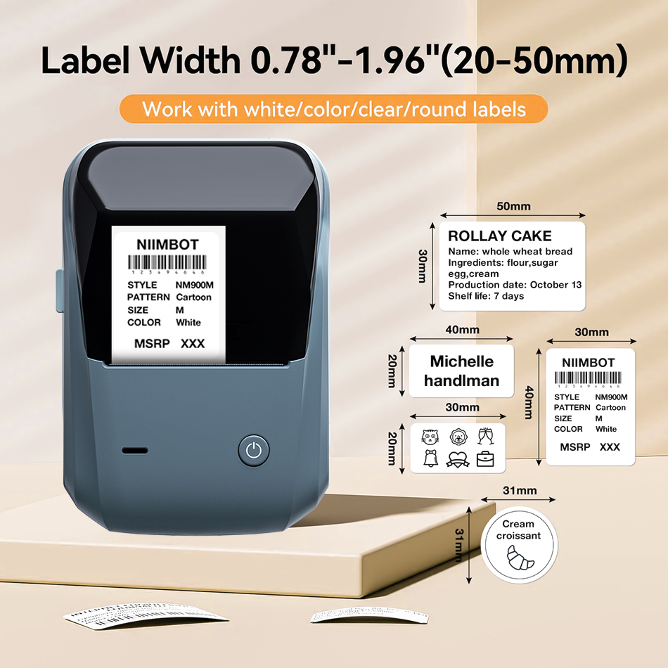Niimbot B1 Wireless Label Make - Round Sticker Thermal Labels Colored 评论和价格