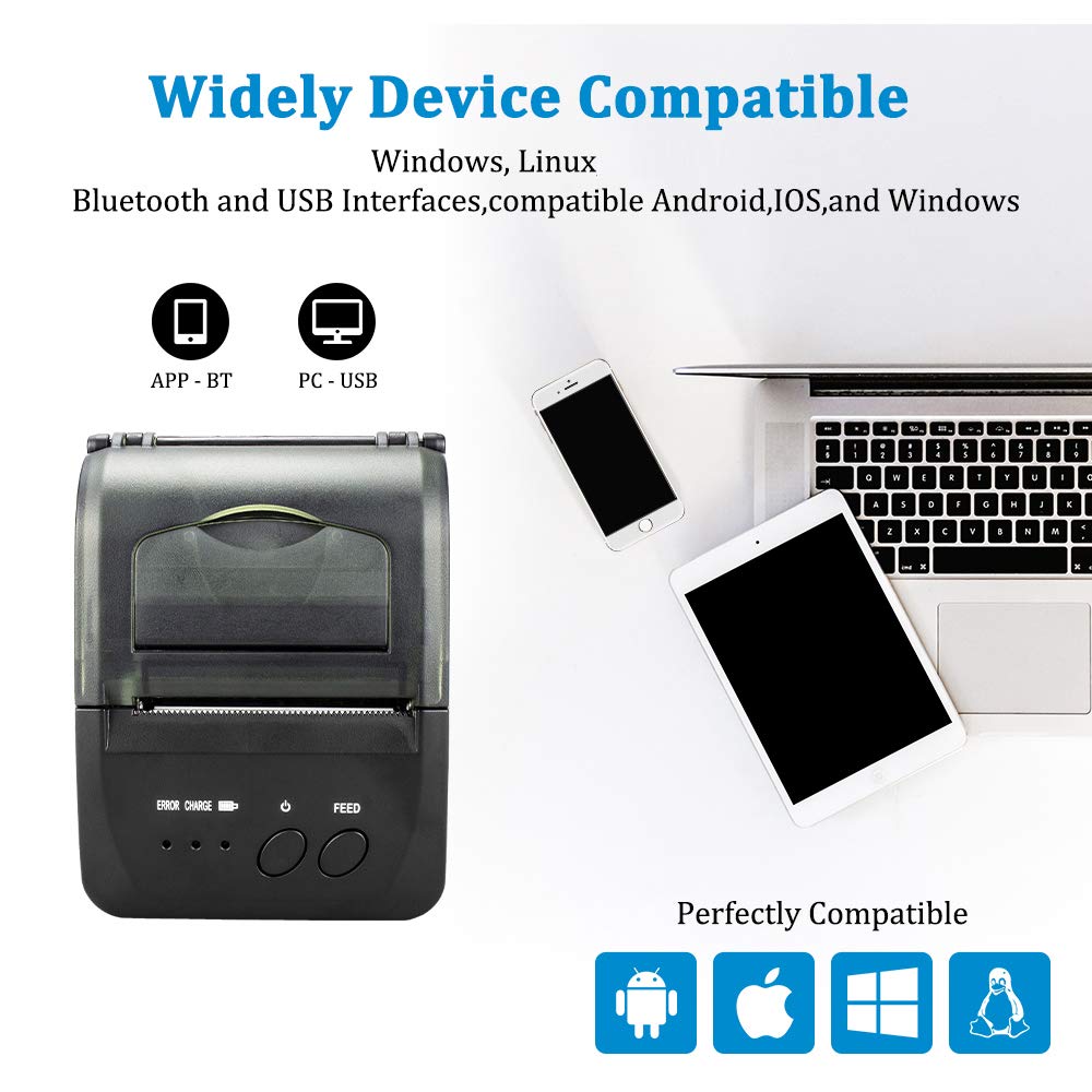 Portable Mini Bluetooth Printe - Bluetooth Portable Thermal Receipt Printer 58Mm 评论和价格