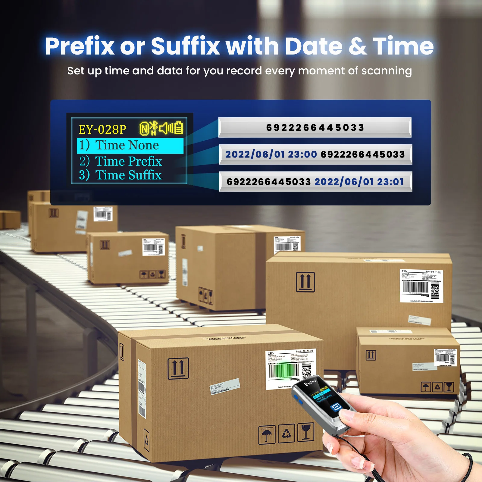 Eyoyo Mini Bluetooth QR Code S - Wireless Barcode Scanner 2D Qr Laser 评论和价格