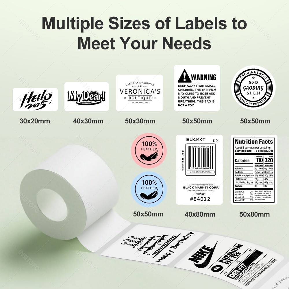 Portable Thermal Label Printer - Round Sticker Thermal Labels Colored 评论和价格