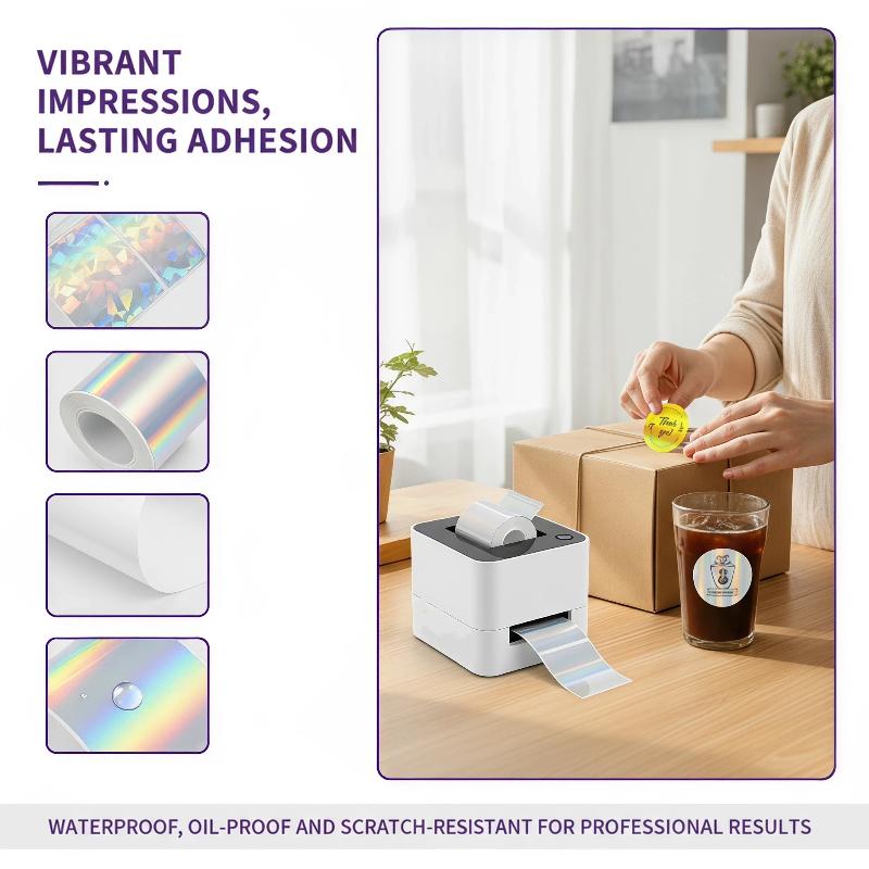1 Roll Laser‑Color & Matte Sil - Round Sticker Thermal Labels Colored 评论和价格