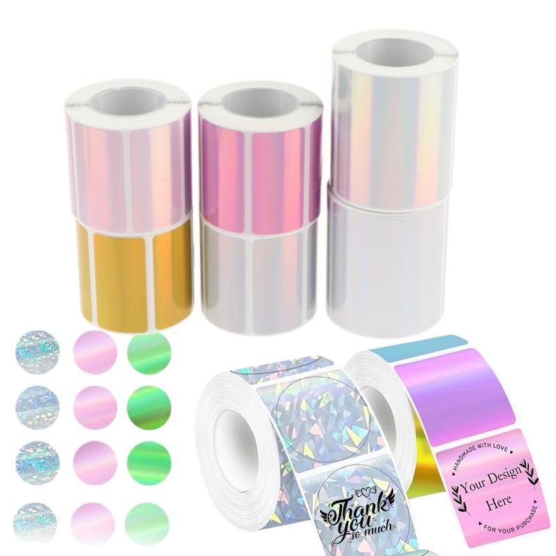 1 Roll Laser‑Color & Matte Sil - Round Sticker Thermal Labels Colored 评论和价格