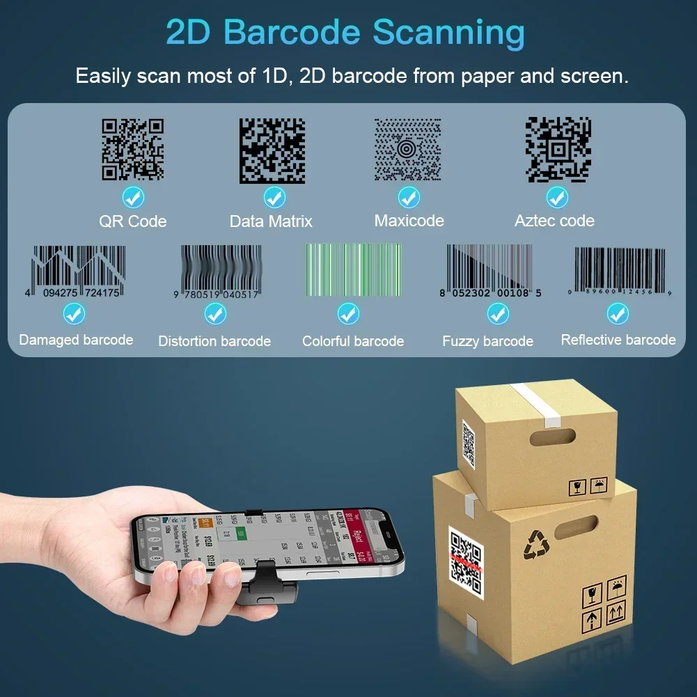 Eyoyo EY-022 2D Bluetooth Barc - Wireless Barcode Scanner 2D Qr Laser 评论和价格