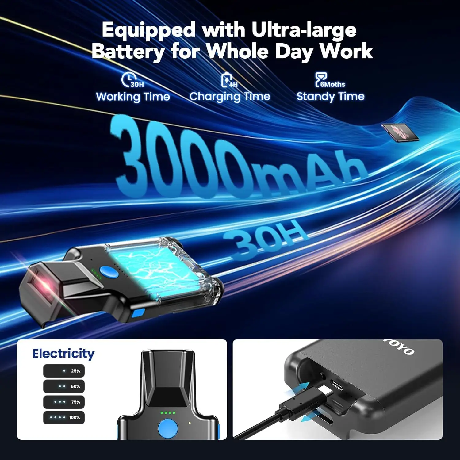 Eyoyo EY 036 plus 2D Wireless  - Wireless Barcode Scanner 2D Qr Laser 评论和价格