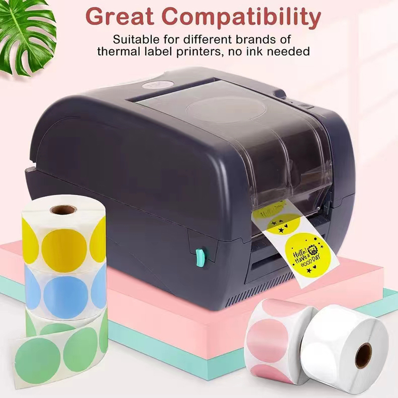 Round Color thermal label pape - Round Sticker Thermal Labels Colored 评论和价格