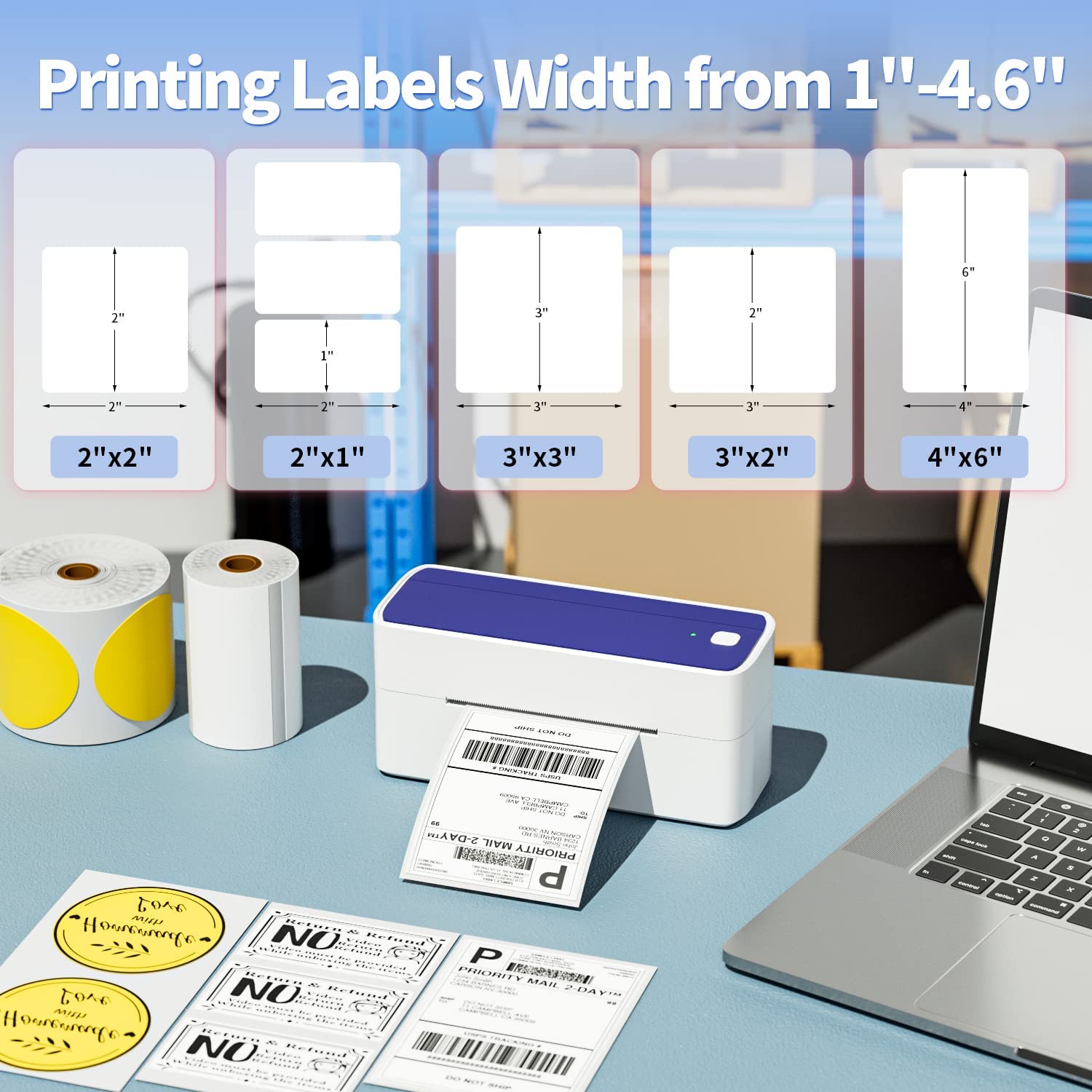 Phomemo 241bt 4x6 Shipping Pac - Thermal Label Printer 4X6 Shipping 评论和价格
